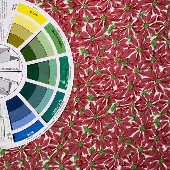 Christmas Poinsettias | Renee Nanneman of Need'l Love | Andover Fabrics | 1/2 YD - Picture 5 of 7